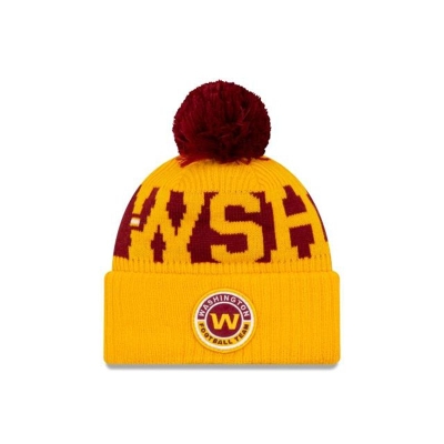 Washington Football Team Gorra | New Era NFL Alternate Cold Weather Sport Knit Beanie Mexico - Amarillos